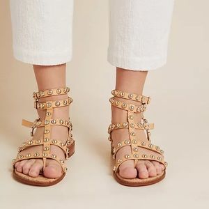 Sam Edelman Asbury Nude Studded Sandals